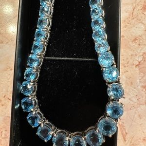 Blue topaz necklace